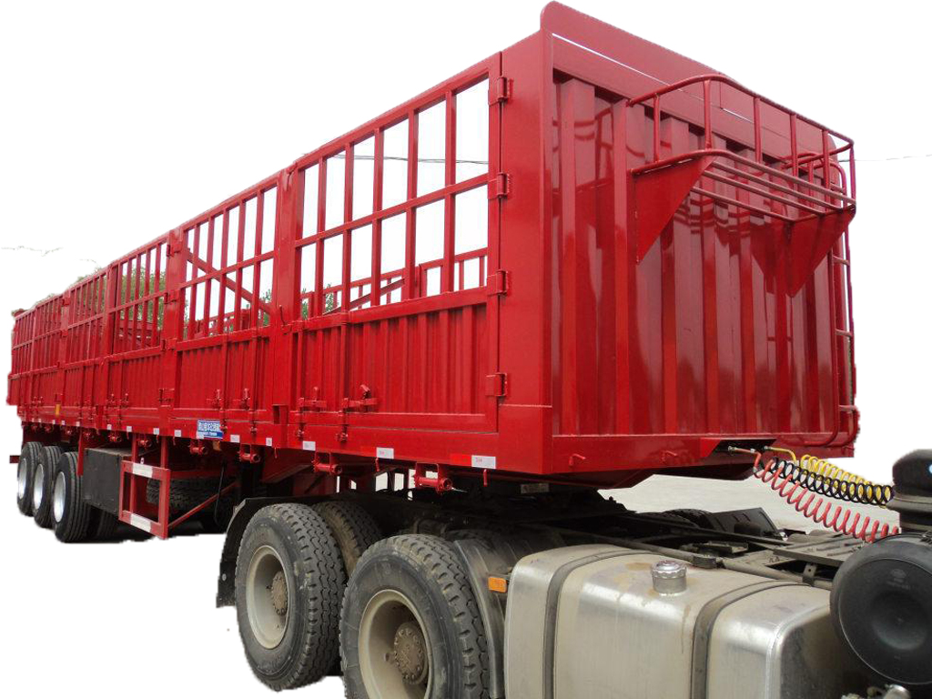 Dongfeng 3 Axle Lattice Cargo Trailer With Capacity 60-70T