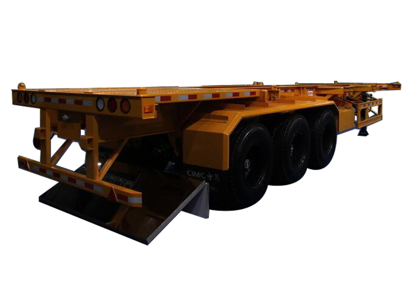 Dongfeng 2 and 3 axle flatbed container trailer with capacity 60-70T